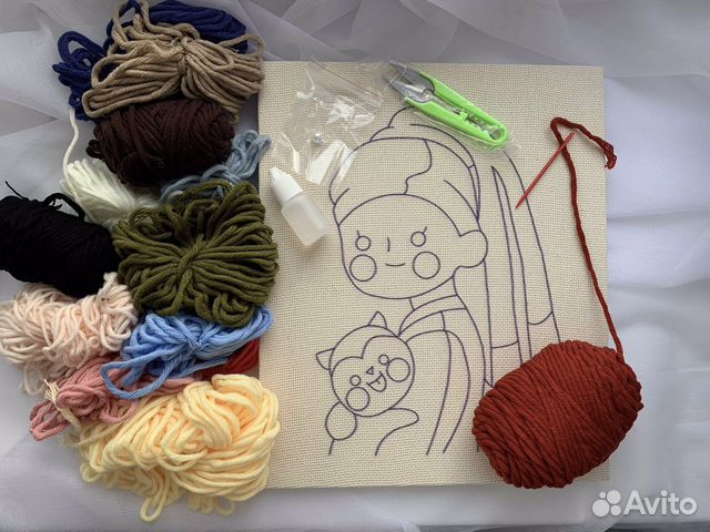 Ковровая вышивка, ковровая игла, вышивание