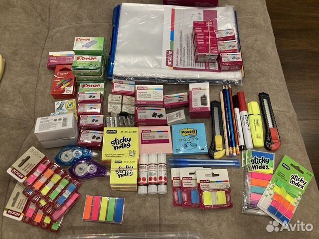 Канцелярия Комус разная (и бумага,батарейкиааа\аа)