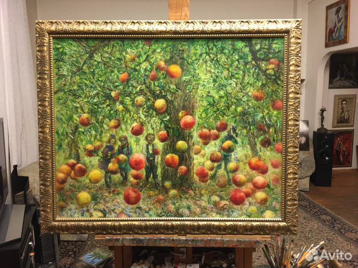 Картина маслом, Яблочный спас, 2012, 80х100