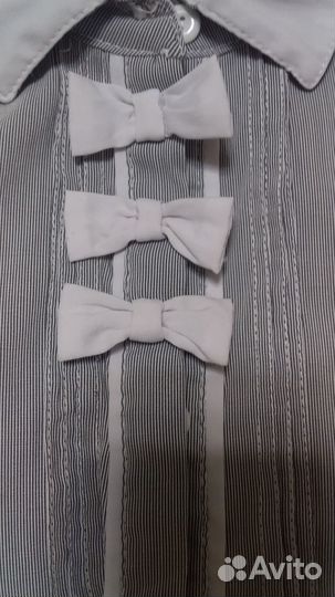 Серая блузка(рубашка) для девочки