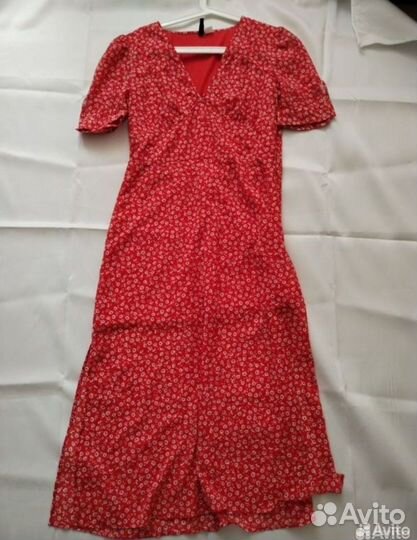 Платье летнее красное