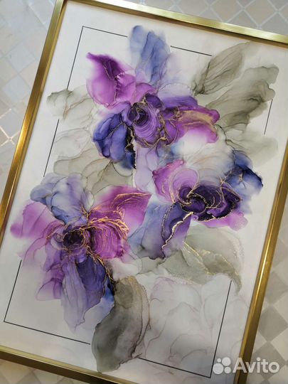 Картина спиртовыми чернилами