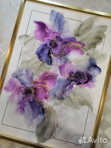 Картина спиртовыми чернилами