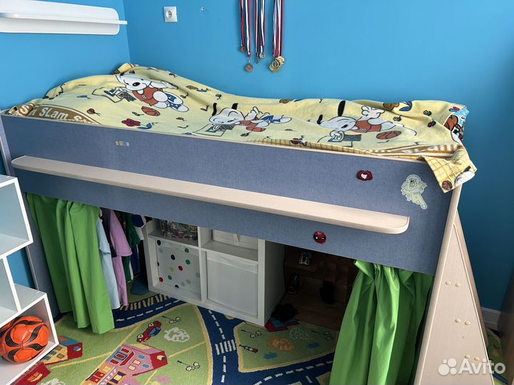 Детская кровать чердак домик