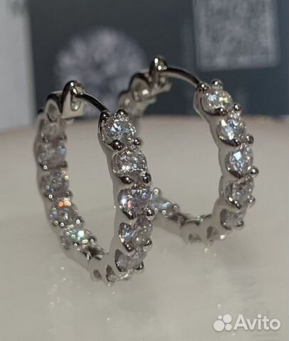 Серьги конго с муассанитами купить в Екатеринбурге | Личные вещи | Авито