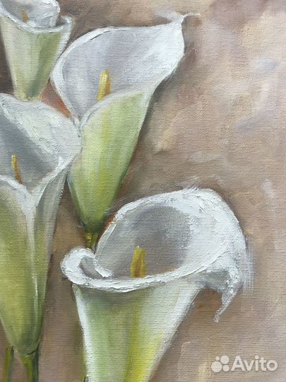 Картина маслом Калы