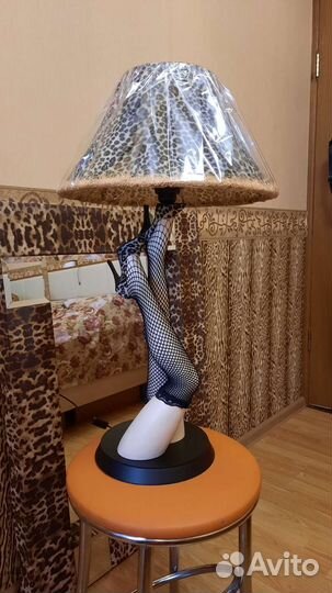 Гламурный светильник леопард,лампа на стол,зеркало