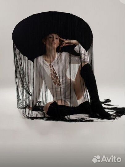 Шляпа женская черная