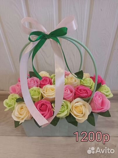 Букеты из мыльных роз