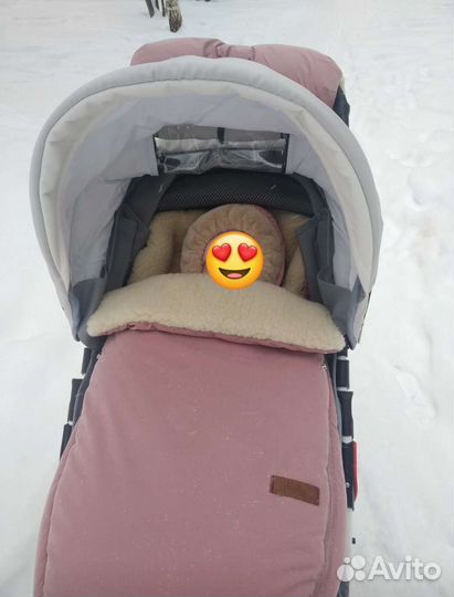 Зимний конверт в коляску на овчине