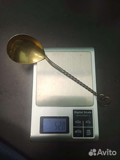 Десертная серебряная ложка СССР