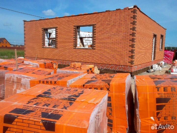 Облицовочный кирпич Слоновая кость Рустик, Шале