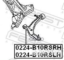 Рычаг передний левый 0224B10rslh Febest