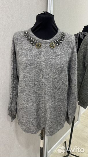 Свитер Uterque 46 шерсть мохер