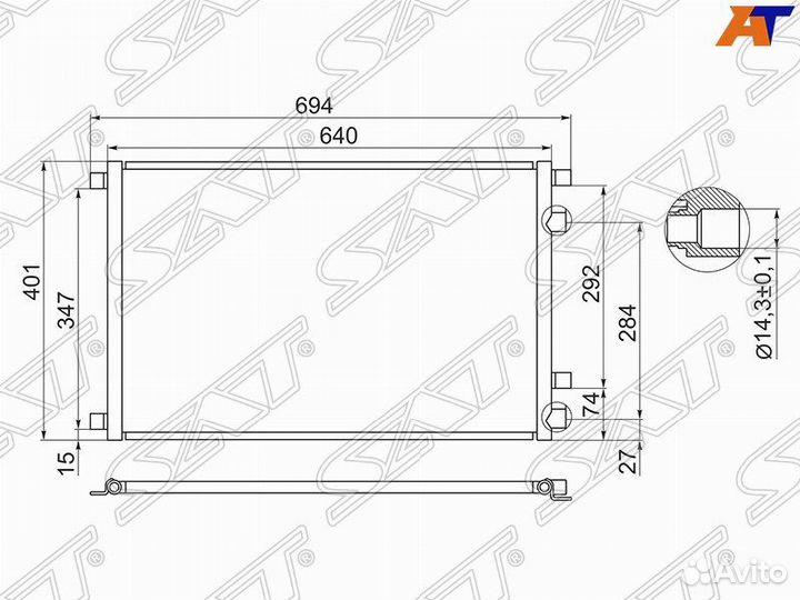 Радиатор кондиционера Renault Scenic 2