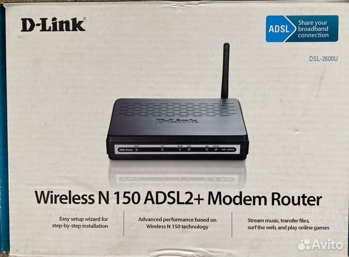 Wifi роутер Dlink DSL-2600U