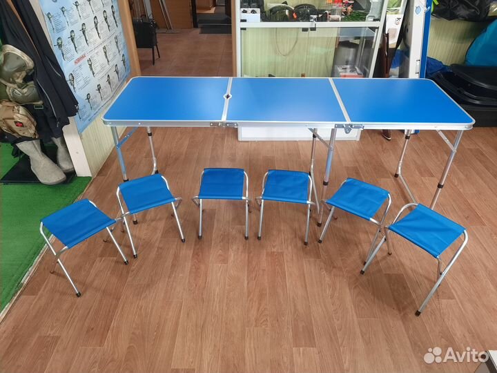 Стол туристический складной 6 стульев 180х60 см