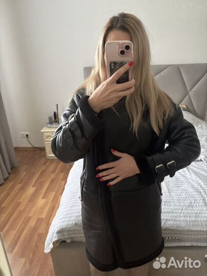 Дубленка авиатор женская 42 44