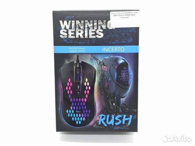 Мышь игровая rush Incerto SBM-741G-K smartbuy