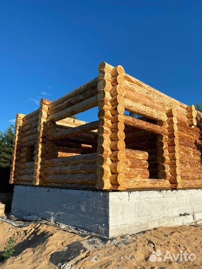 Сруб ручной рубки