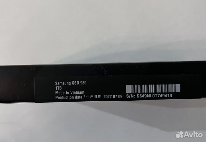 Жесткий диск SSD диск samsung M.2 980 1000 Гб
