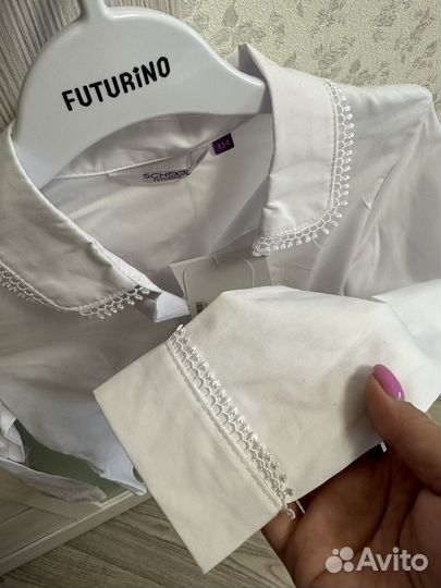 Блузка белая для девочки 134