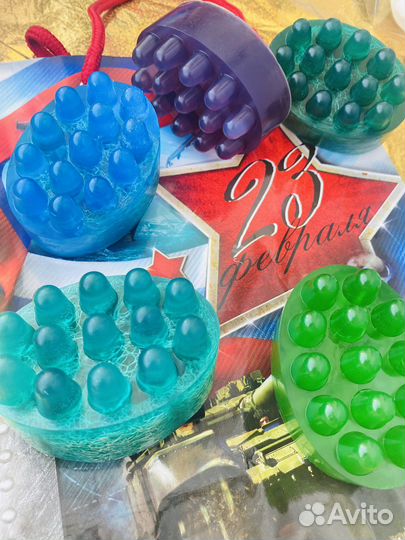 Массажное мыло с люффой