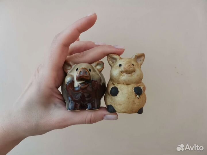 Фигурки поросят глина, керамика/ коллекция 8 часть