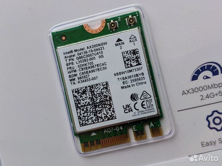 Wifi 6 Intel AX200NGW M.2 адаптер для ноутбука