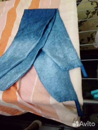 Голубой ламбрекен, отрез сатина