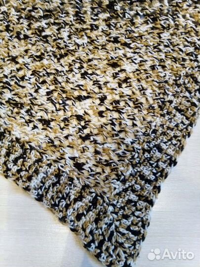 Ажурный плед ручной работы