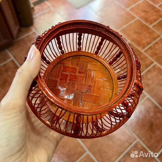 Конфетница шкатулка корзинка из бамбука 2 вида