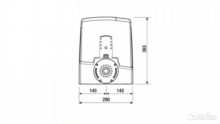 Bxv10agf - Скоростной привод 24 В откатных ворот
