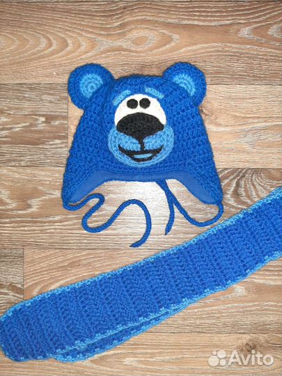 Шапка зимняя с шарфом