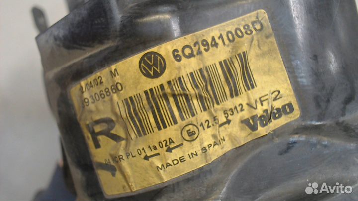 Фара (передняя) Volkswagen Polo, 2002