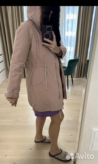 Парка с натуральным мехом