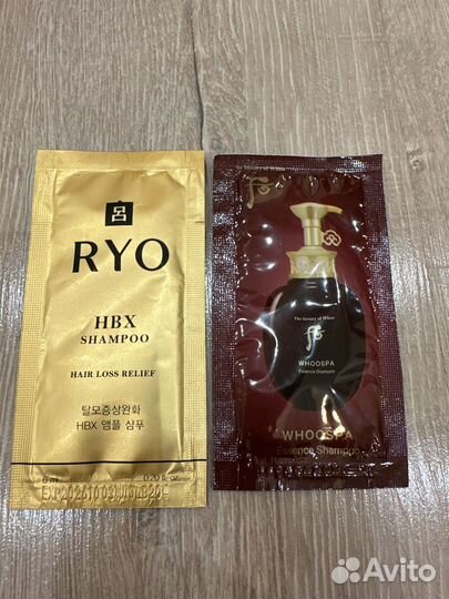 Пробники The History of whoo, Ryo, Su:m37 шампунь
