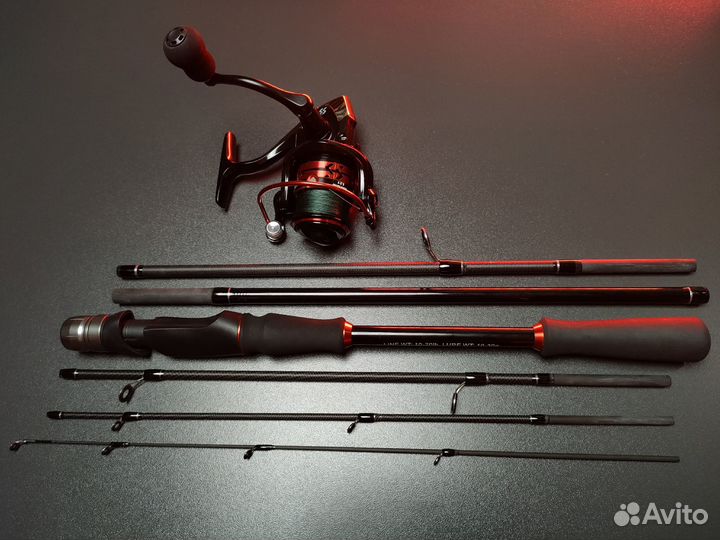 Компактный спиннинг travel 2.1м/10-30г с катушкой