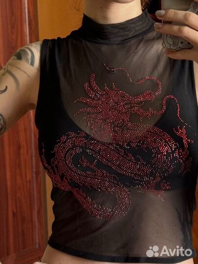 Топ со стразами