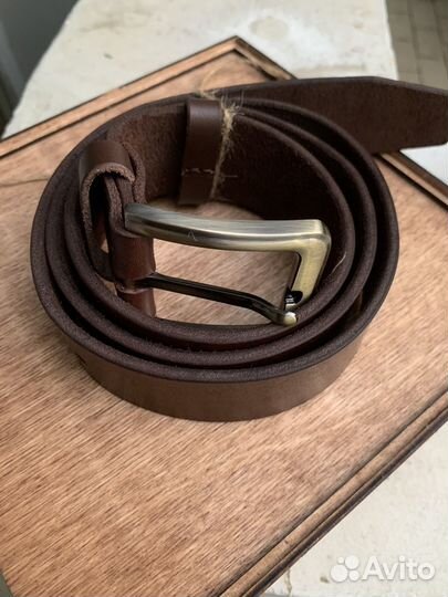 Мужской кожаный ремень ручной работы пояс