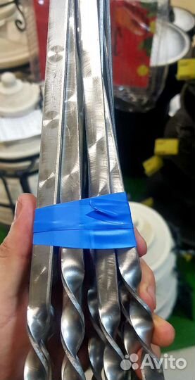 Шампура с деревянными ручками, 10 шт