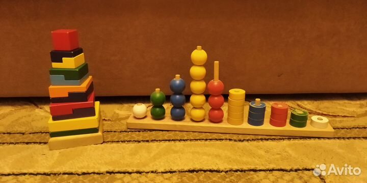 Развивающие деревянные игрушки для малышей