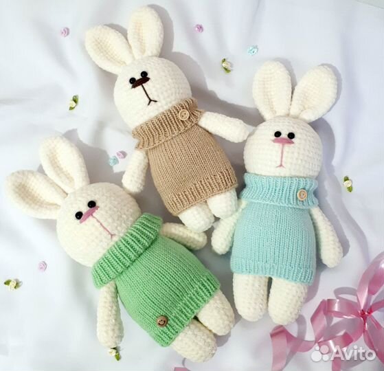 Вязаный зайка