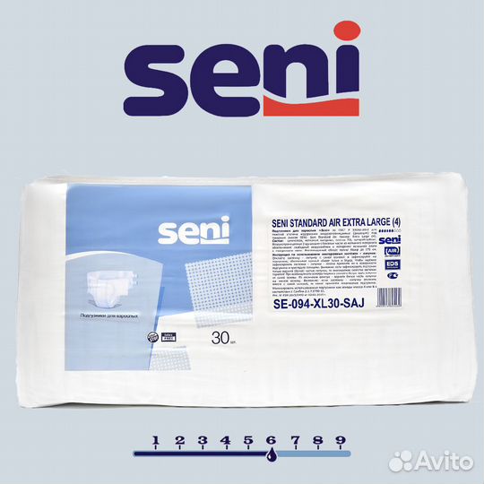 Памперсы для взрослых Dailee, Seni, Tena, XL, М