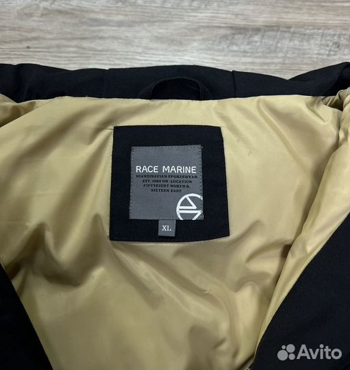 Race Marine чёрная мужская зимняя парка пуховик