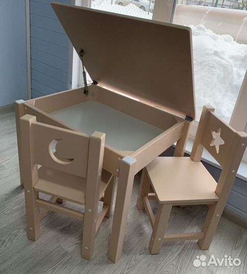 Детский стол и стул из массива, новые