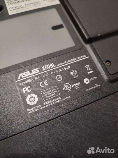 Ноутбук asus X50SL