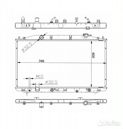 Радиатор охлаждения Honda Accord 8 2.4 19010R40A53
