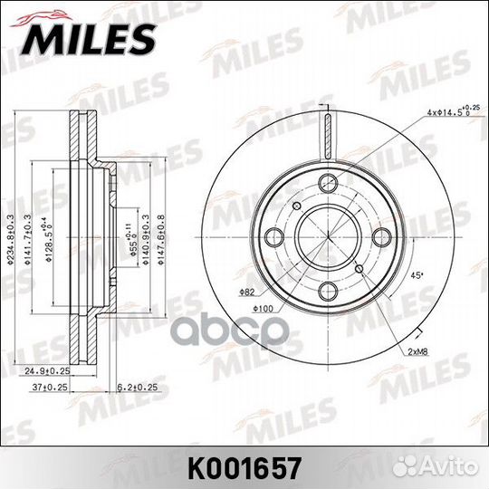 Диск тормозной передний probox/succeed (TRW DF7