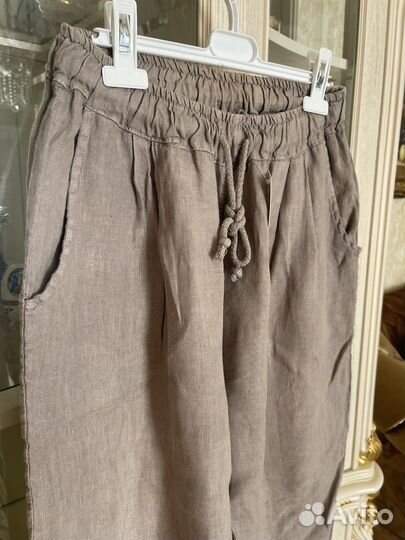 Брюки лен италия